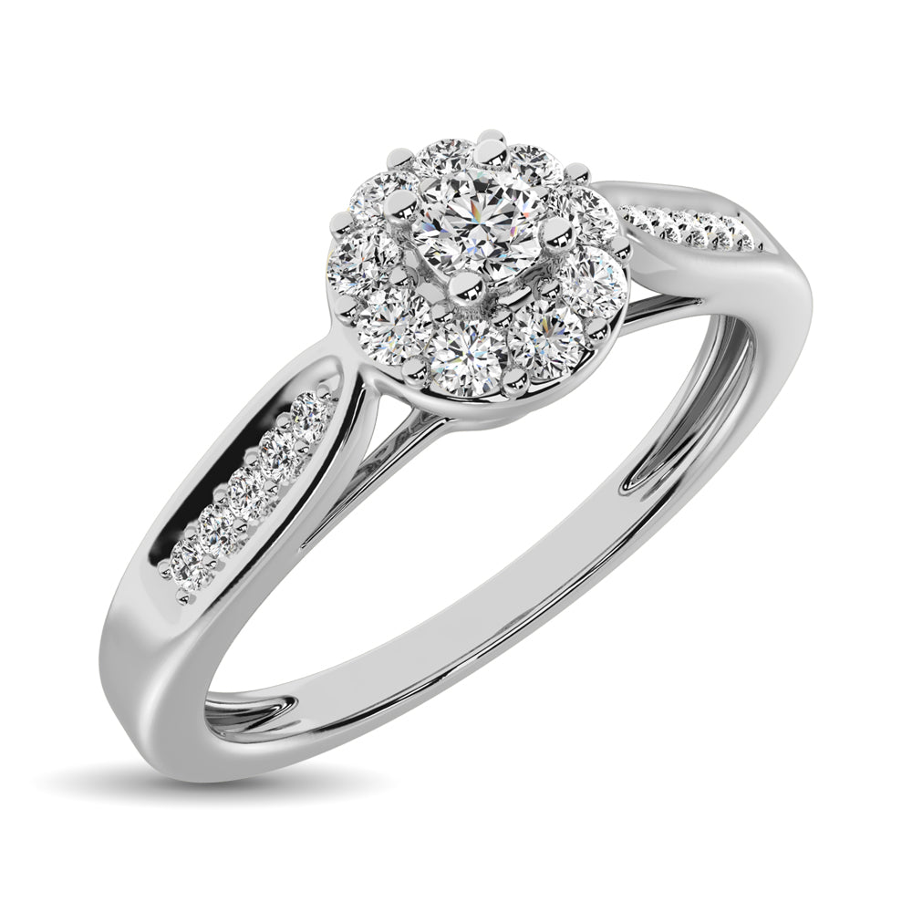 10K White Gold 1/4 Ctw Diamond Promise Ring