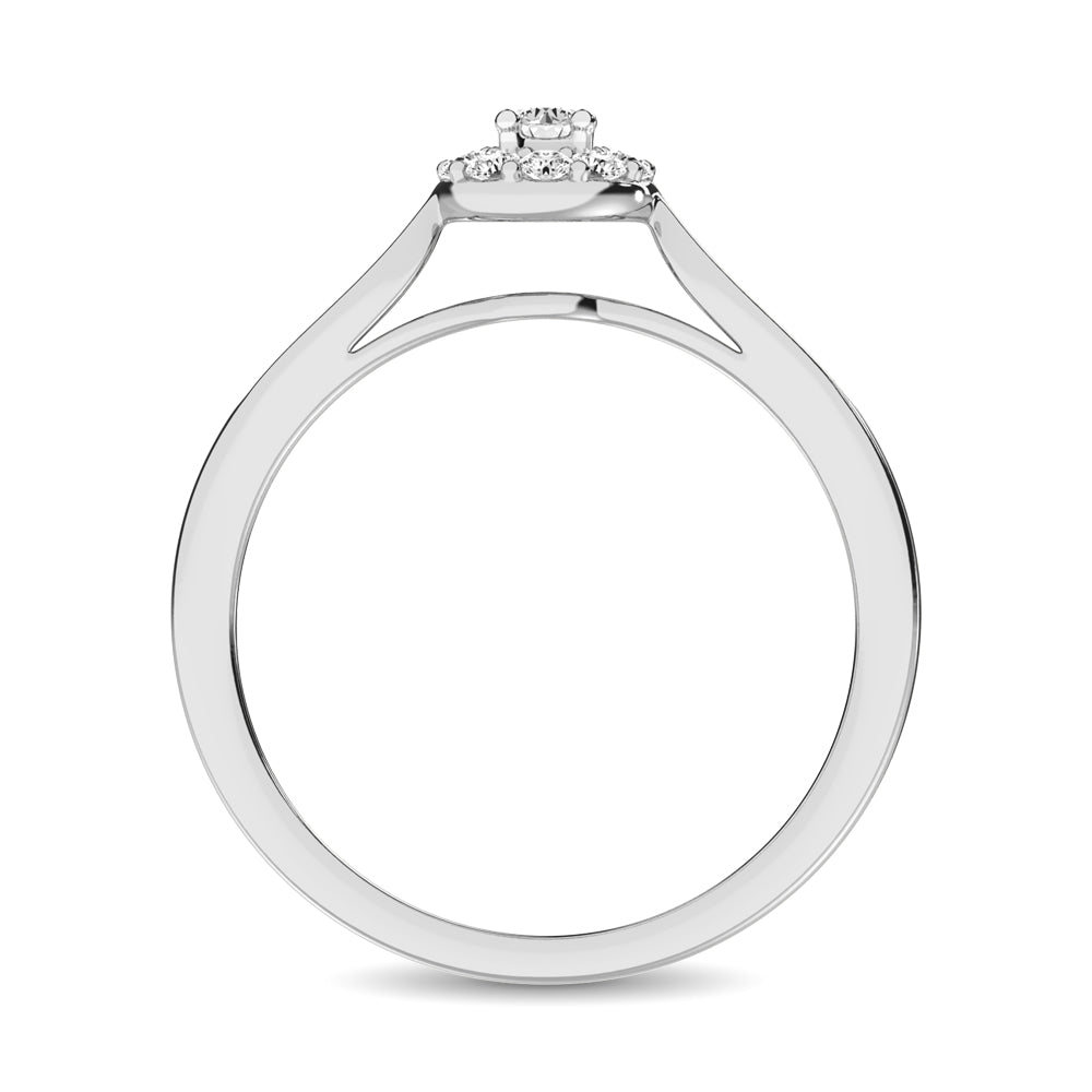 10K White Gold 1/4 Ctw Diamond Promise Ring