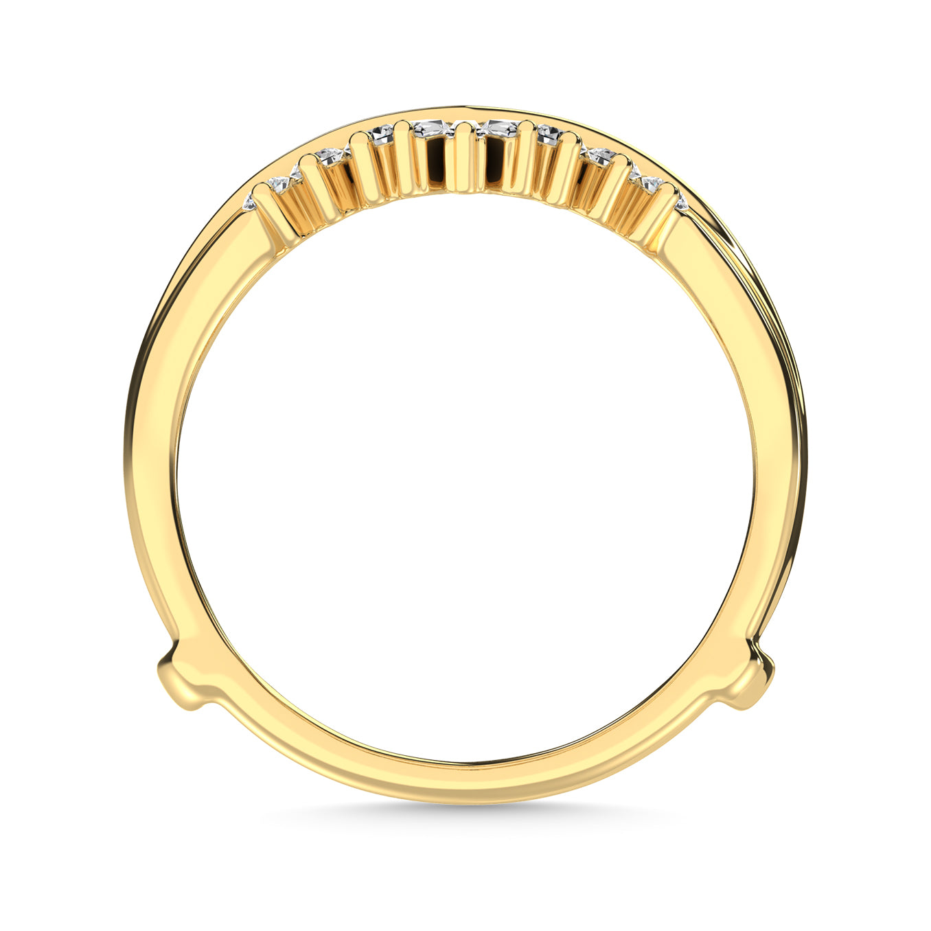 10K Yellow Gold 1/3 Ct.Tw. Diamond Guard Ring