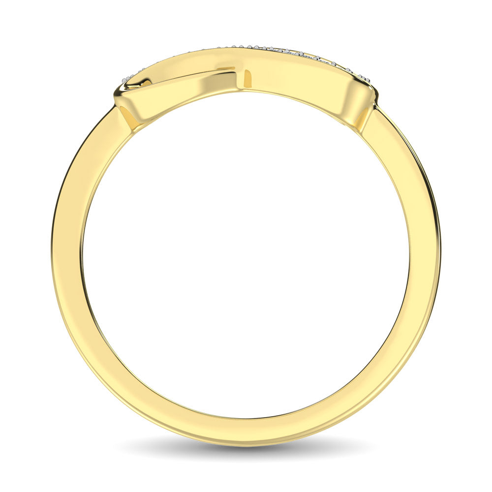 10K Yellow Gold 1/20 Ctw Diamond Infinity Ring