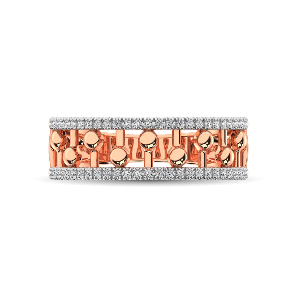 10K Rose Gold 1/4 Ct.Tw. Diamond Fashion Ring