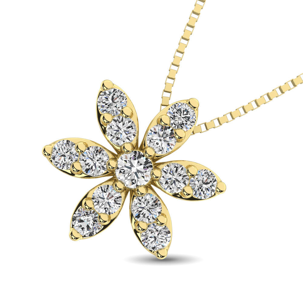 Diamond 1/4 Ct.Tw. Flower Pendant