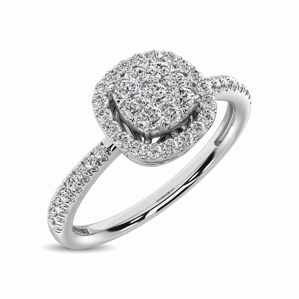 14K White Gold 1/3 Ct.Tw. Diamond Fashion Ring