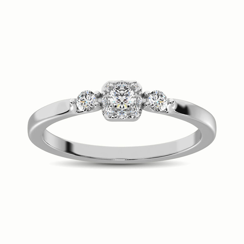 10K White Gold 1/3 Ct.Tw. Diamond Promise Ring