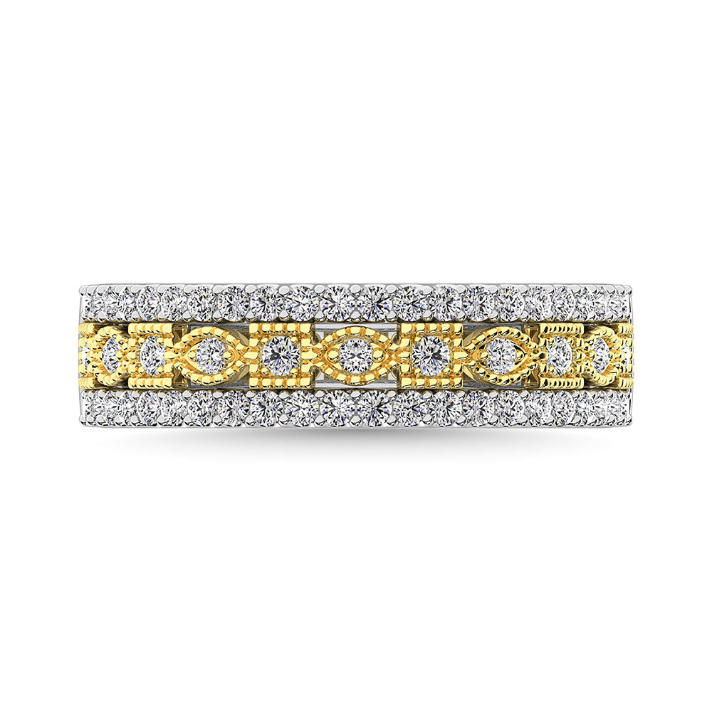 Diamond 3/8 Ct.Tw. Fashion Band in 10K Two Tone Gold