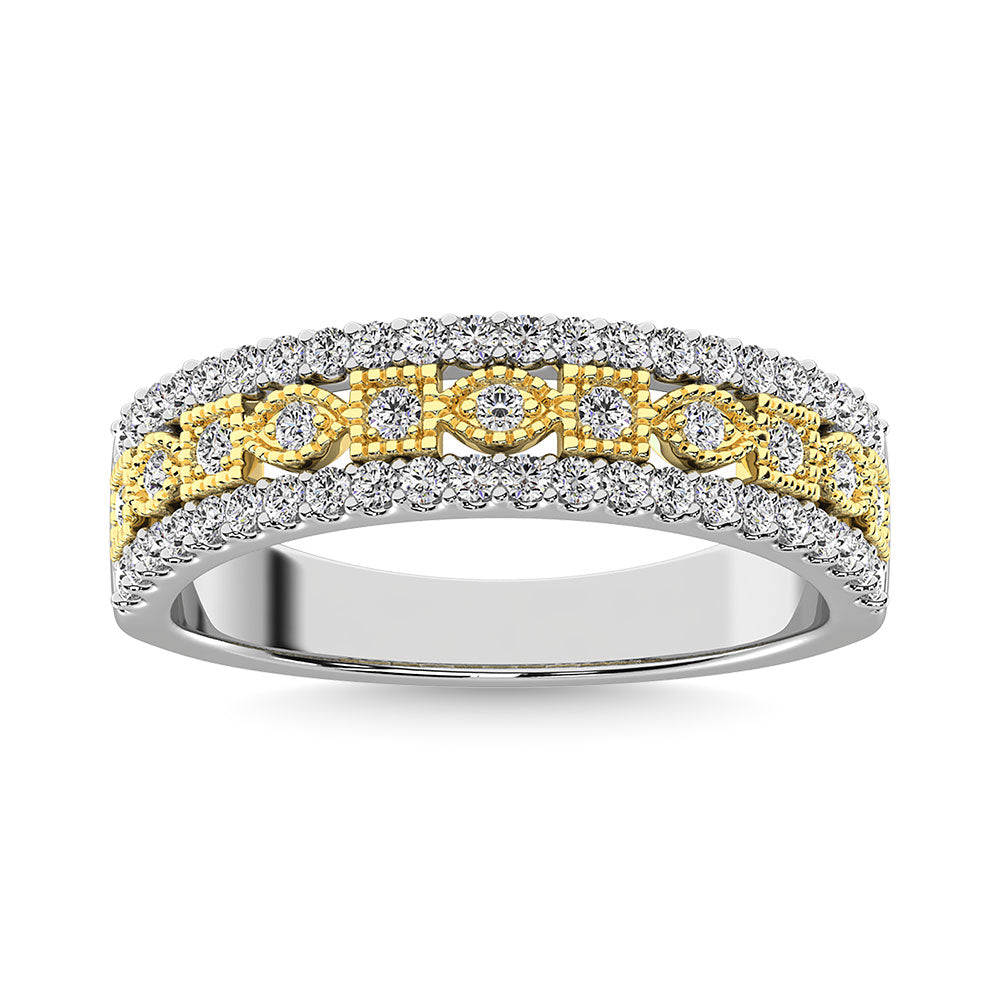 Diamond 3/8 Ct.Tw. Fashion Band in 10K Two Tone Gold