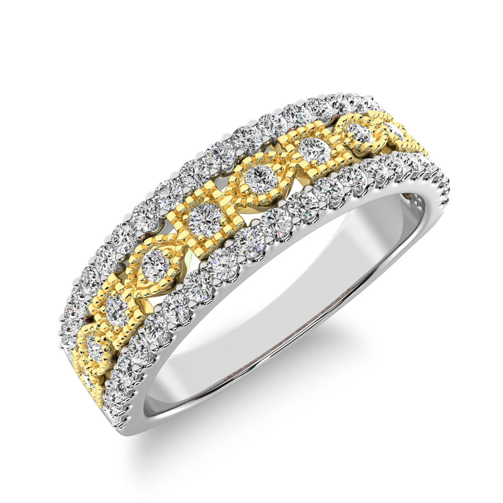 Diamond 3/8 Ct.Tw. Fashion Band in 10K Two Tone Gold