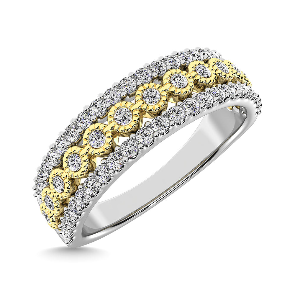 Diamond 3/8 Ct.Tw. Fashion Band in 10K Two Tone Gold