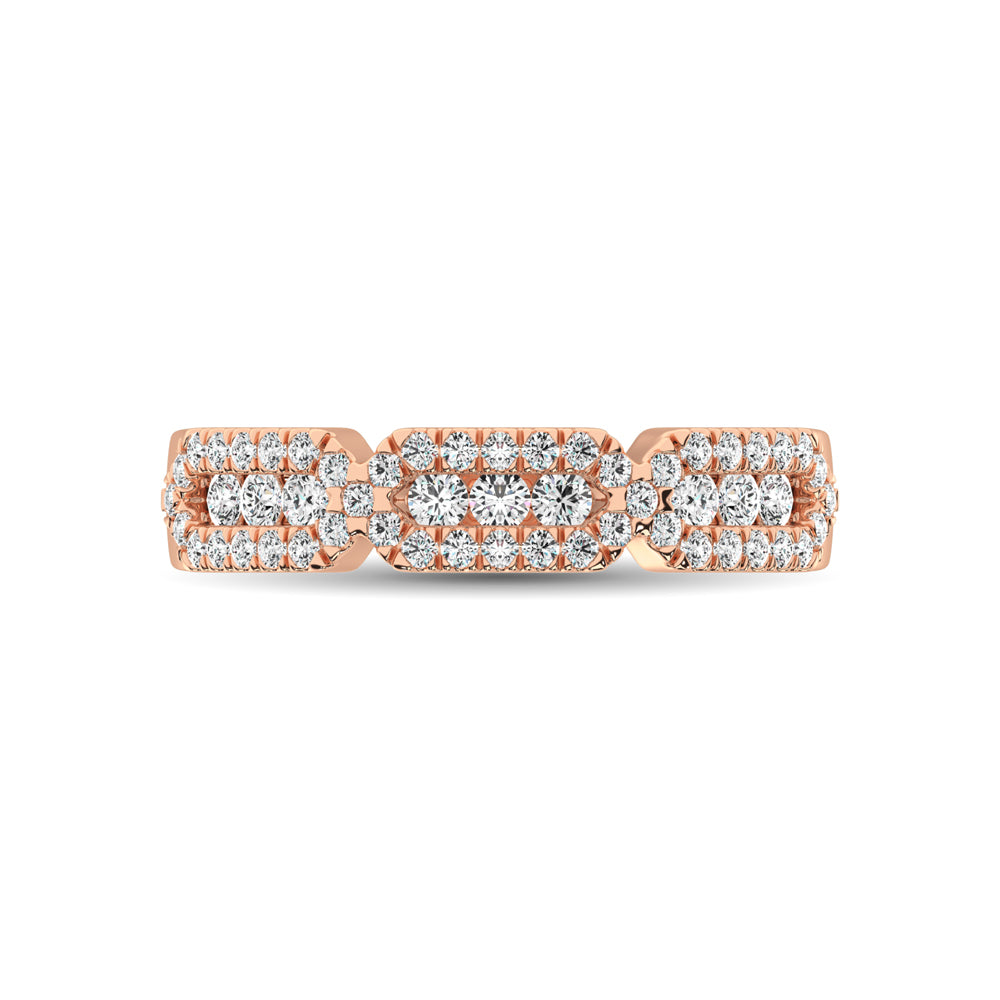 14K Rose Gold 1/2 Ct.Tw. Diamond Stackable Band