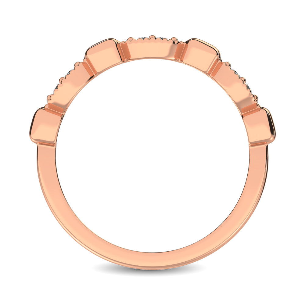 14K Rose Gold 1/10 Ct.Tw. Diamond Stackable Band