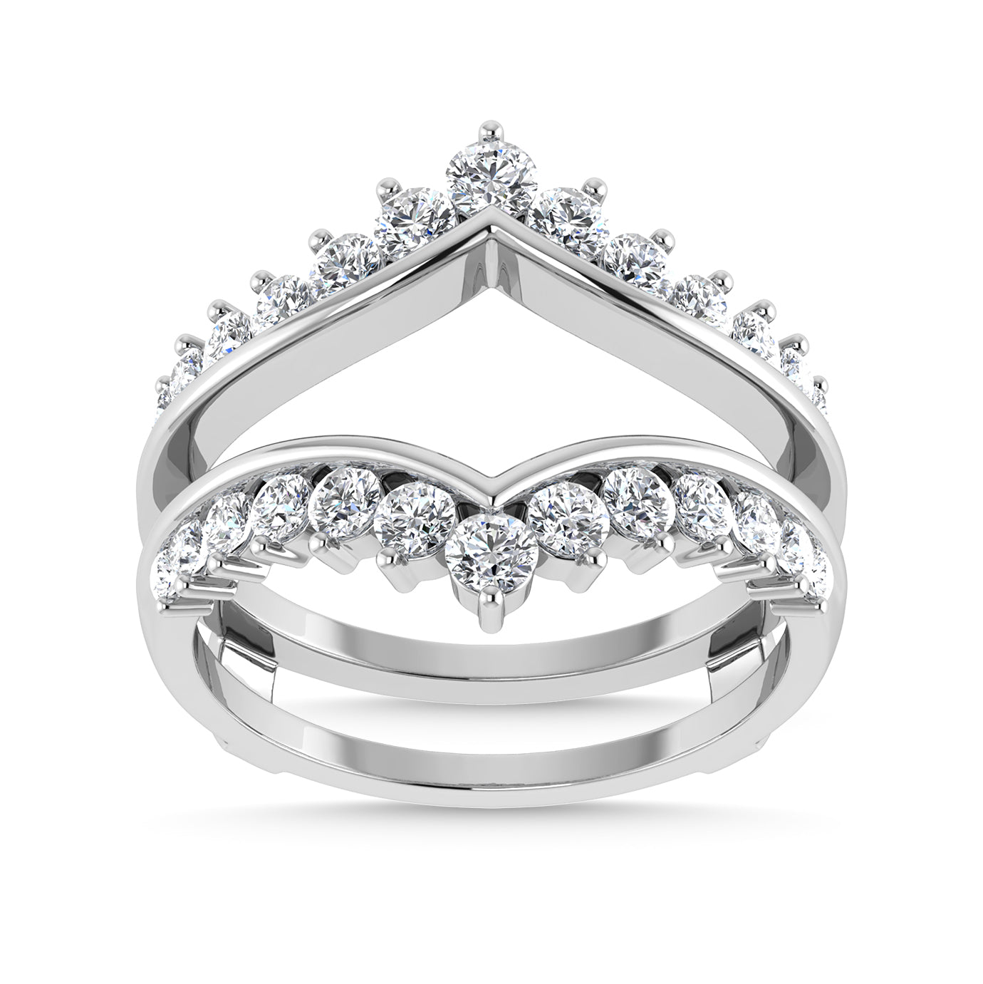 Diamond 1/4 Ct.Tw. Guard Ring in 10K White Gold