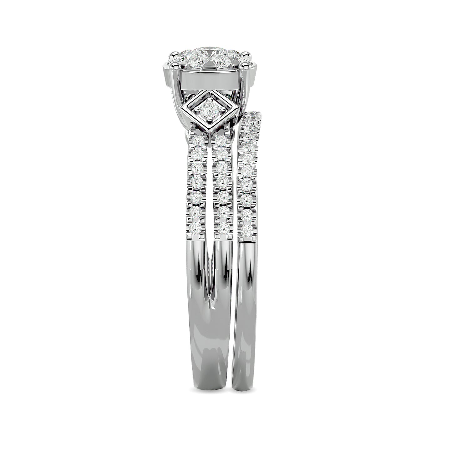 Diamond 1/2 ct tw Bridal Ring in 14K White Gold