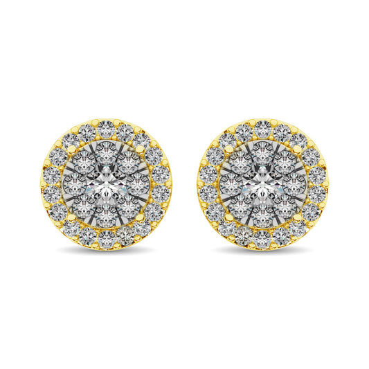 Diamond Stud earrings 3/4 ct tw in 14K Yellow Gold