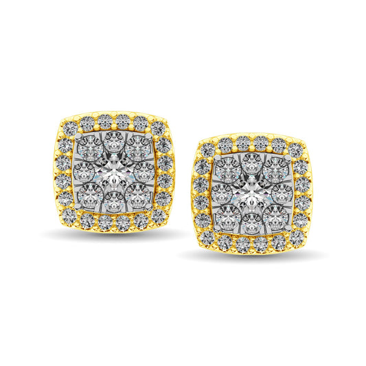 Diamond Stud earrings 3/4 ct tw in 14K Yellow Gold