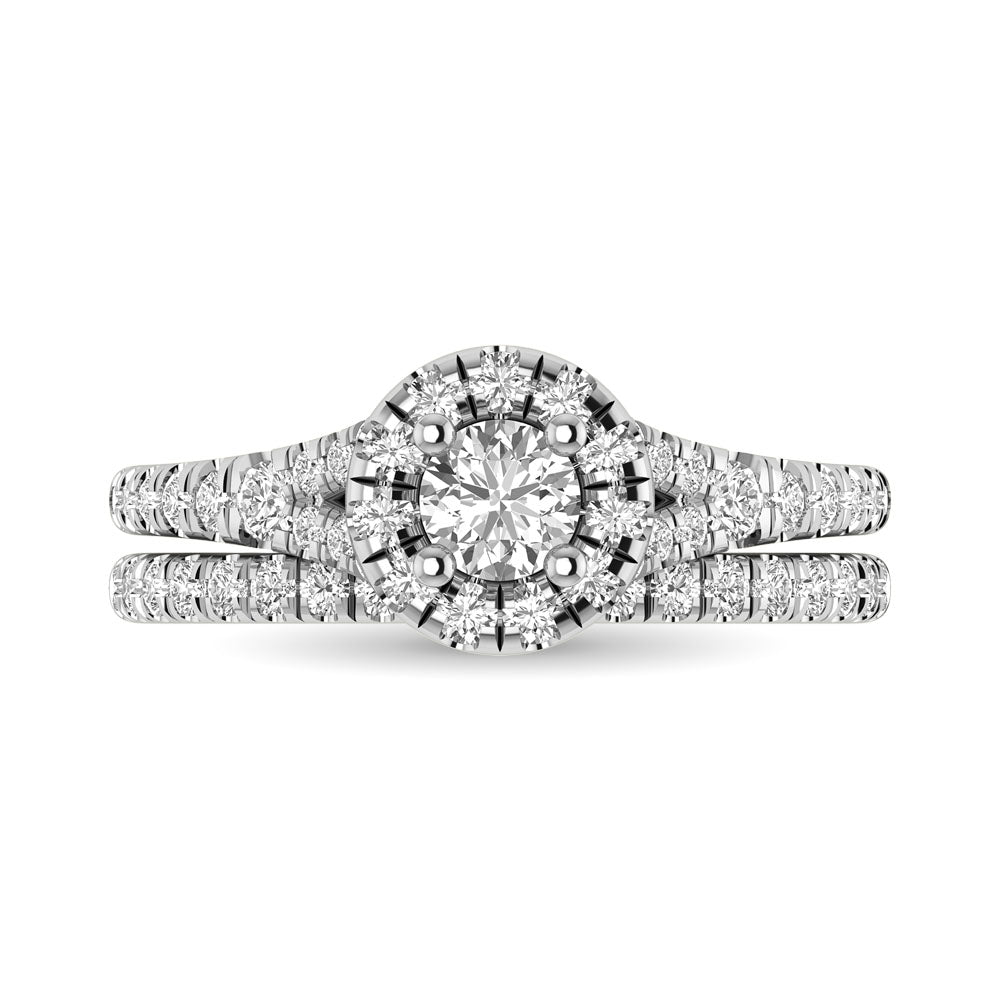 14KT White Gold 1Ct.Tw. Diamond keyani Bridal Ring