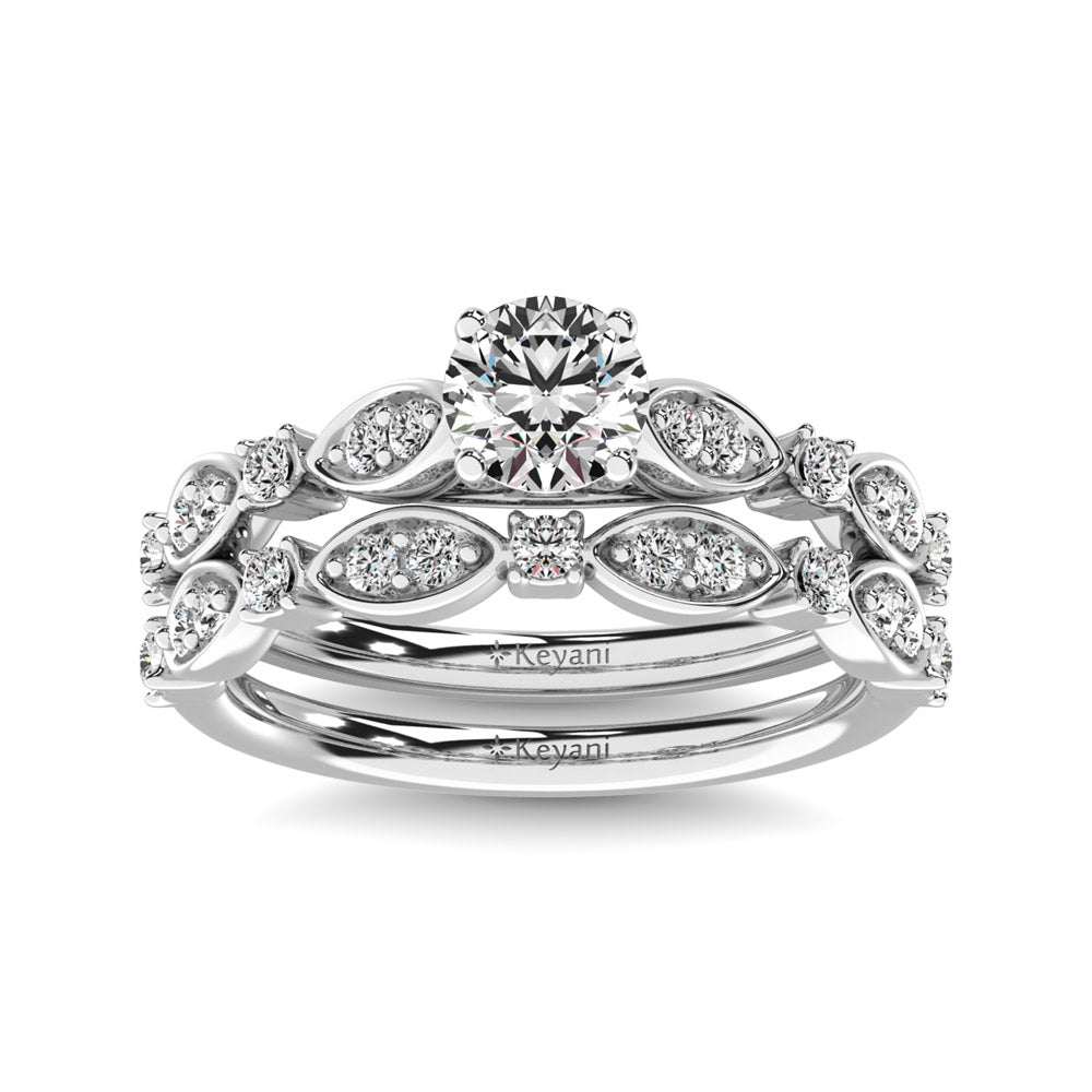 Diamond 1/2 Ct.Tw. Bridal Ring in 14K White Gold