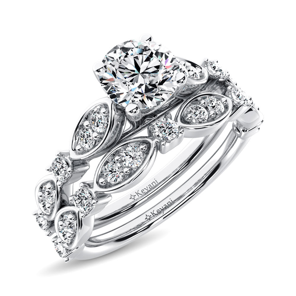 Diamond 1/2 Ct.Tw. Bridal Ring in 14K White Gold