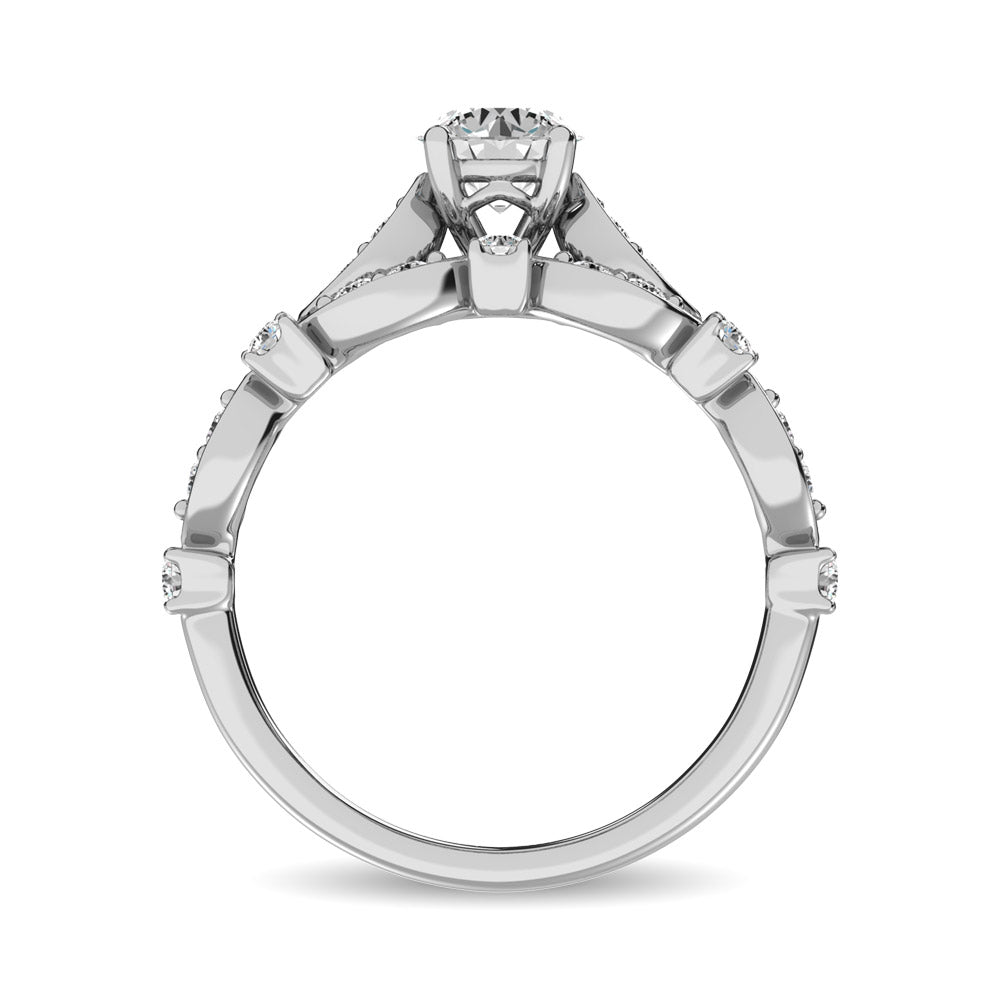 Diamond 1/2 Ct.Tw. Bridal Ring in 14K White Gold