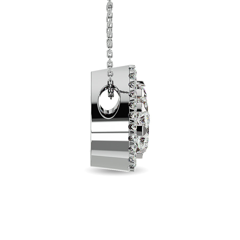 Diamond 1/2 ct tw Pear Shape Fashion Pendant in 14K White Gold