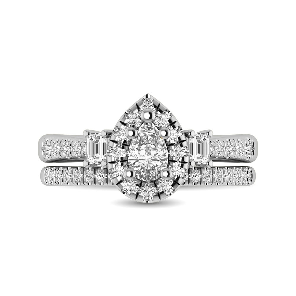 14KT White Gold 1Ct.Tw. Diamond keyani Bridal Ring