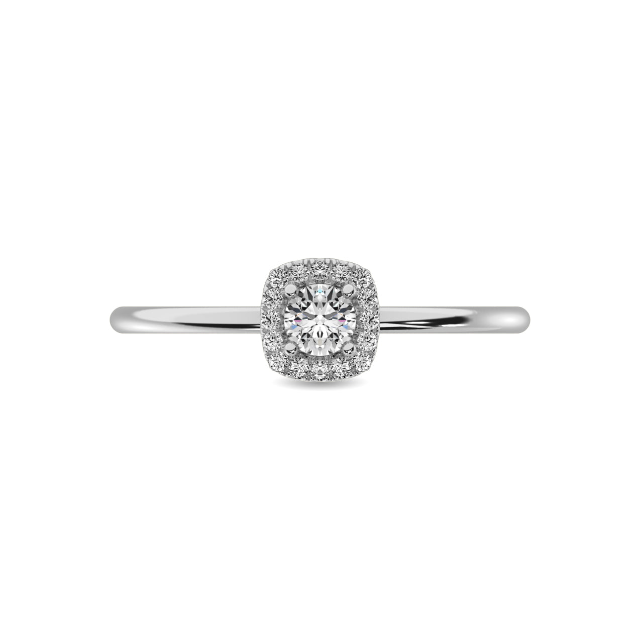 Diamond 1/5 ct tw Round Cut Fashion Ring in 10K White Gold