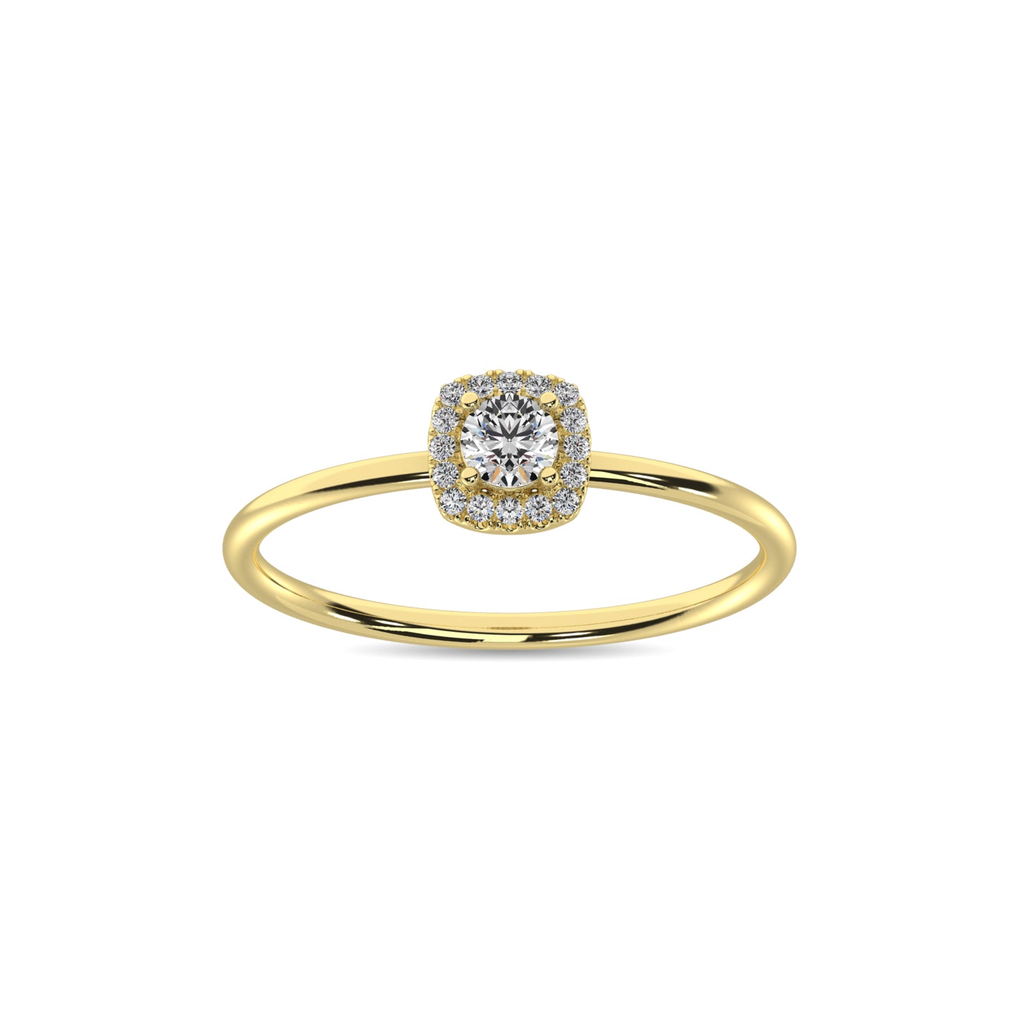 Diamond 1/5 ct tw Round Cut Fashion Ring in 10K Yellow Gold