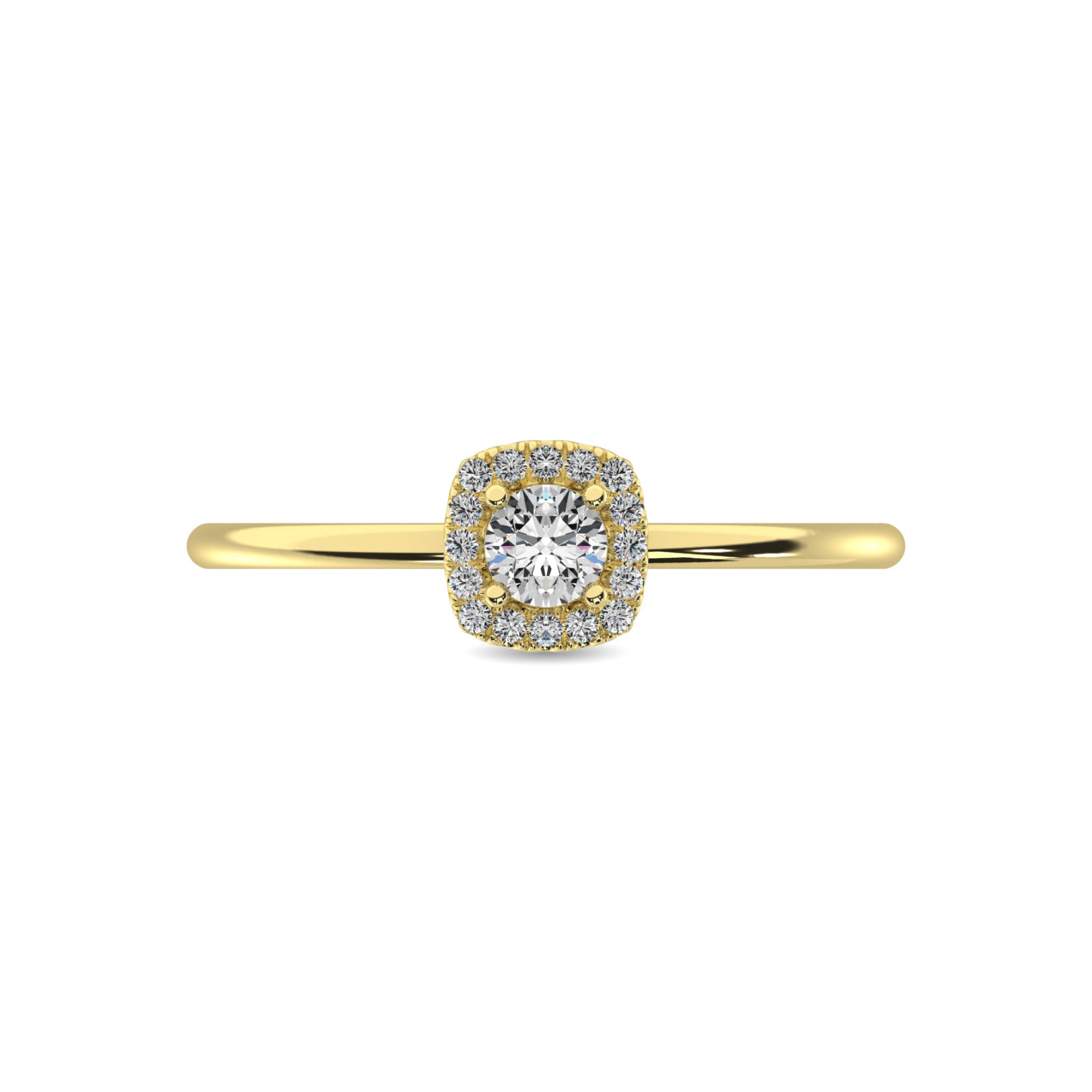 Diamond 1/5 ct tw Round Cut Fashion Ring in 10K Yellow Gold