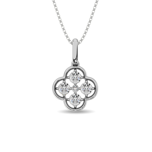 Diamond 1/10 ct tw Fashion Pendant in 10K White Gold