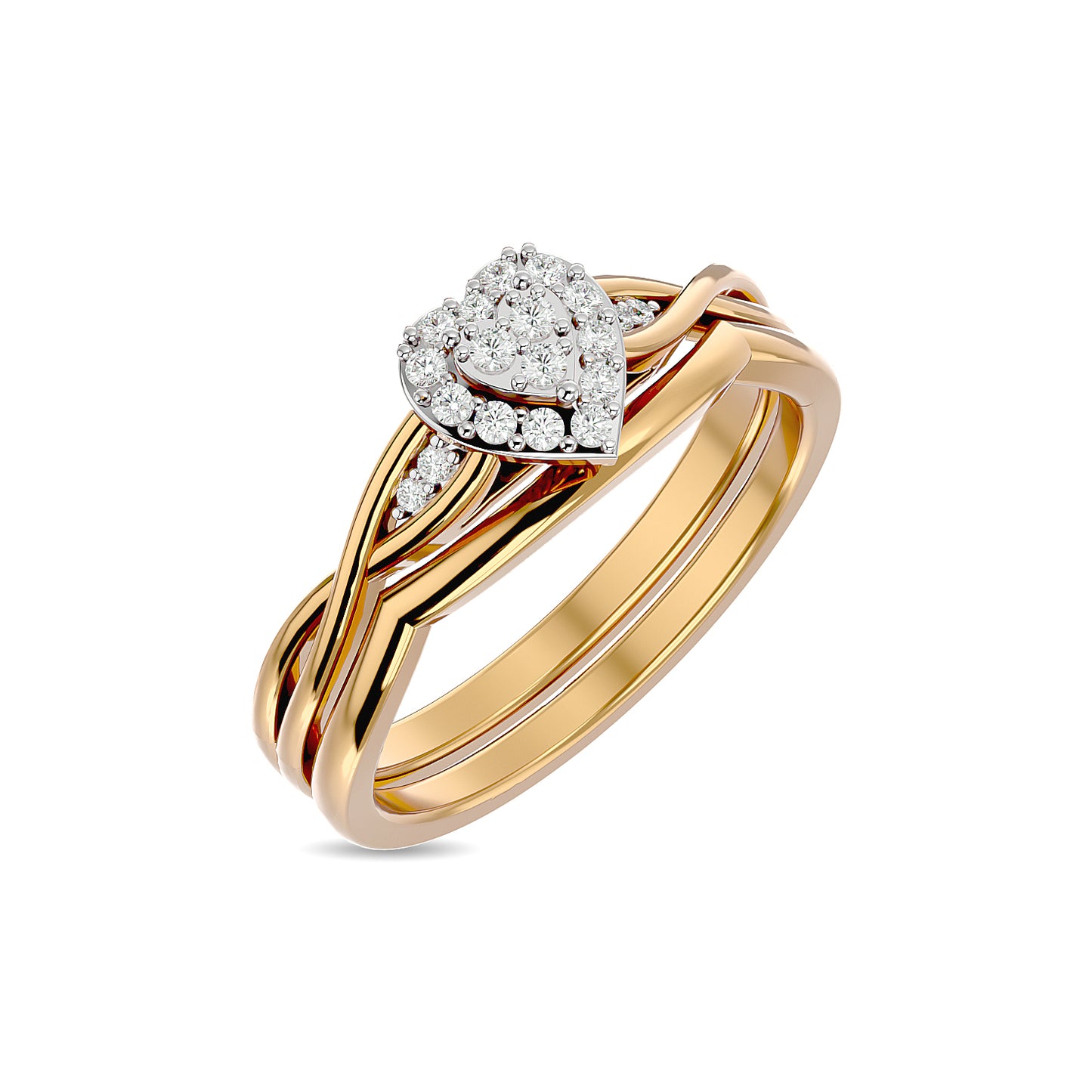 Diamond 1/6 ct tw Bridal Ring in 10K Yellow Gold