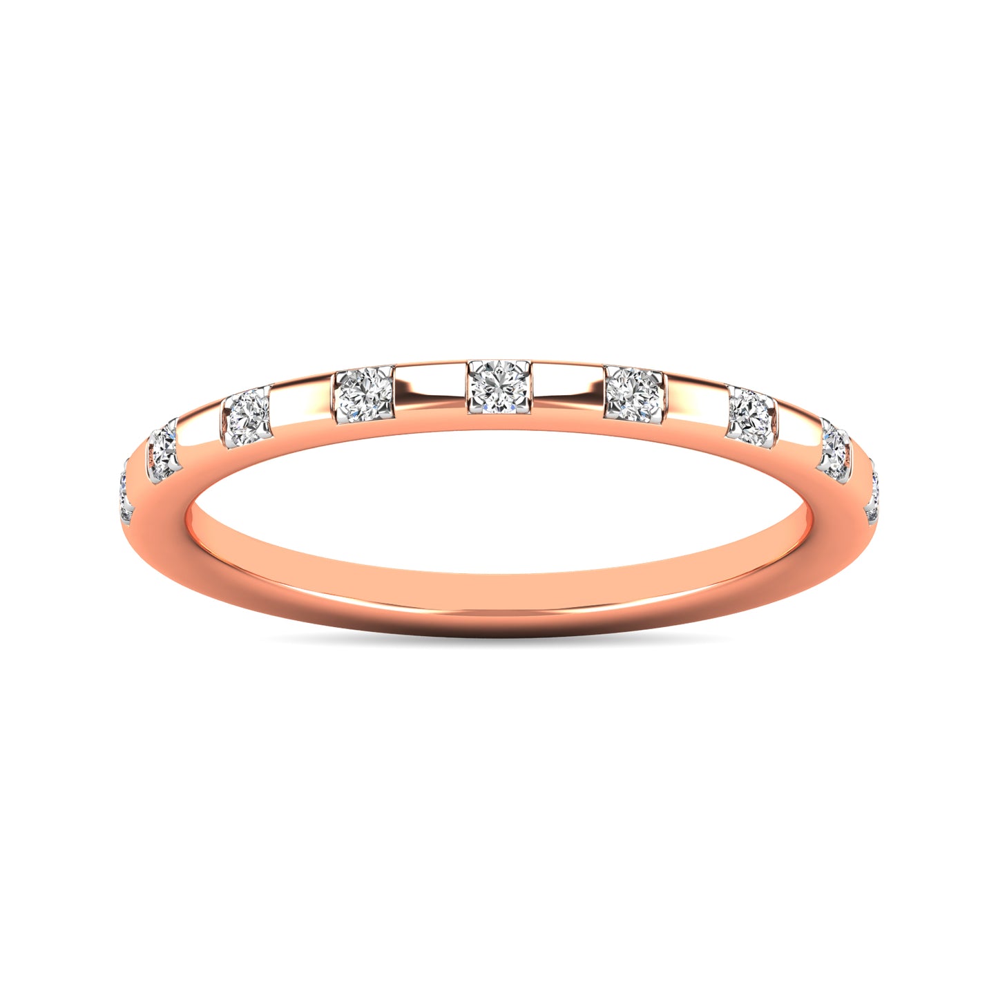 Diamond 1/10 ct tw Stackable Ring in 10K Rose Gold