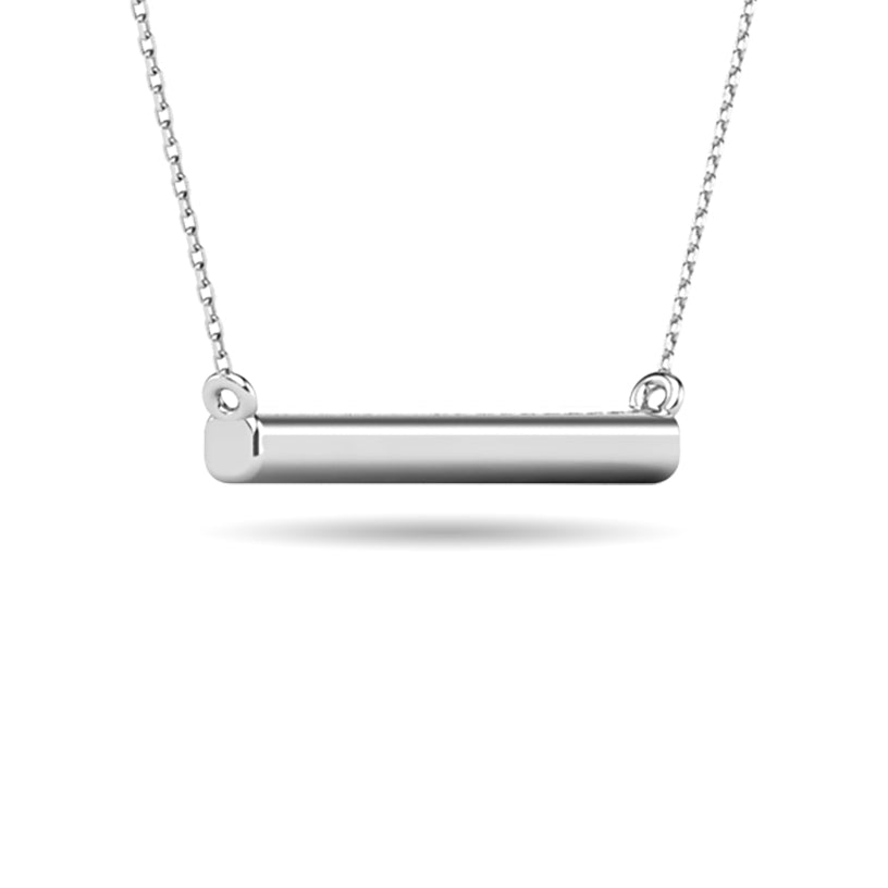 Diamond 1/20 ct tw Bar Necklace in 10K White Gold