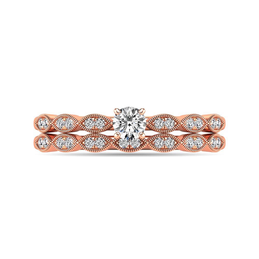 Diamond 1/3 ct tw Bridal Ring in 10K Rose Gold