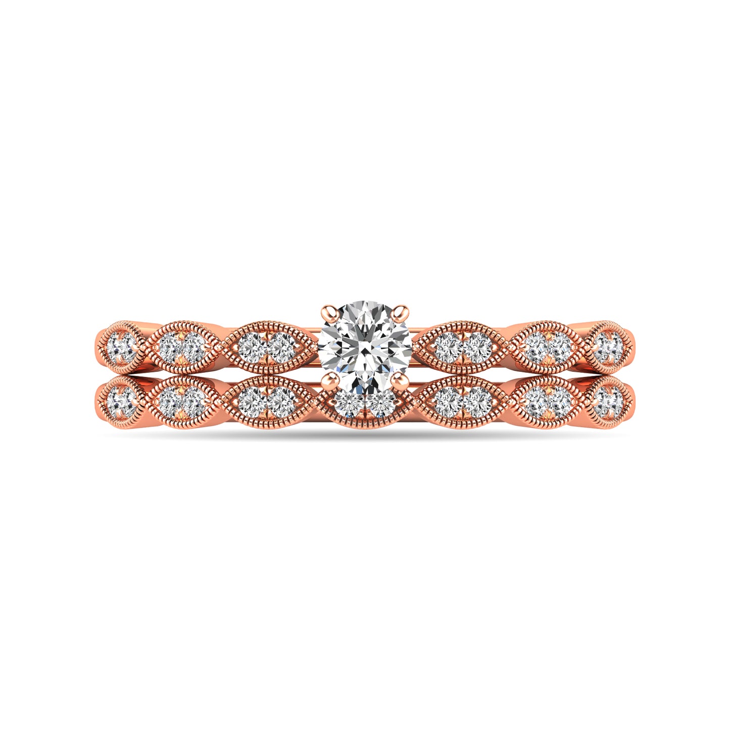 Diamond 1/3 ct tw Bridal Ring in 10K Rose Gold