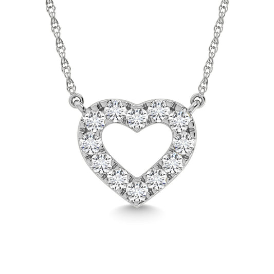 Diamond 1/20 Ct.Tw. Heart Pendant in 10K White Gold