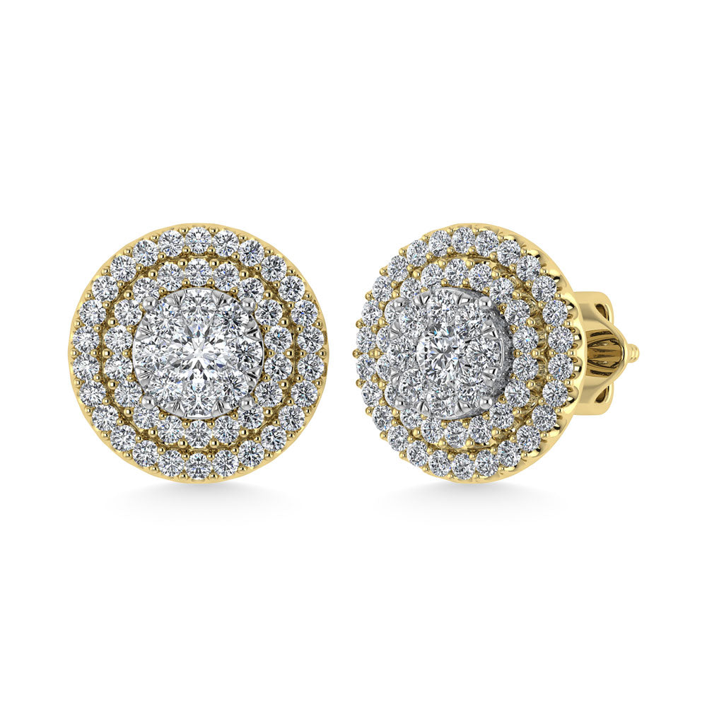 Diamond 7/8 Ct.Tw. Fashion Earrings in 14K Yellow Gold