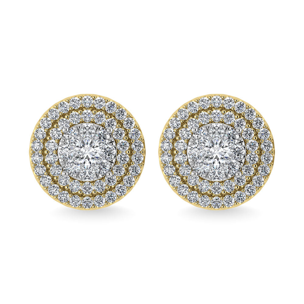 Diamond 7/8 Ct.Tw. Fashion Earrings in 14K Yellow Gold