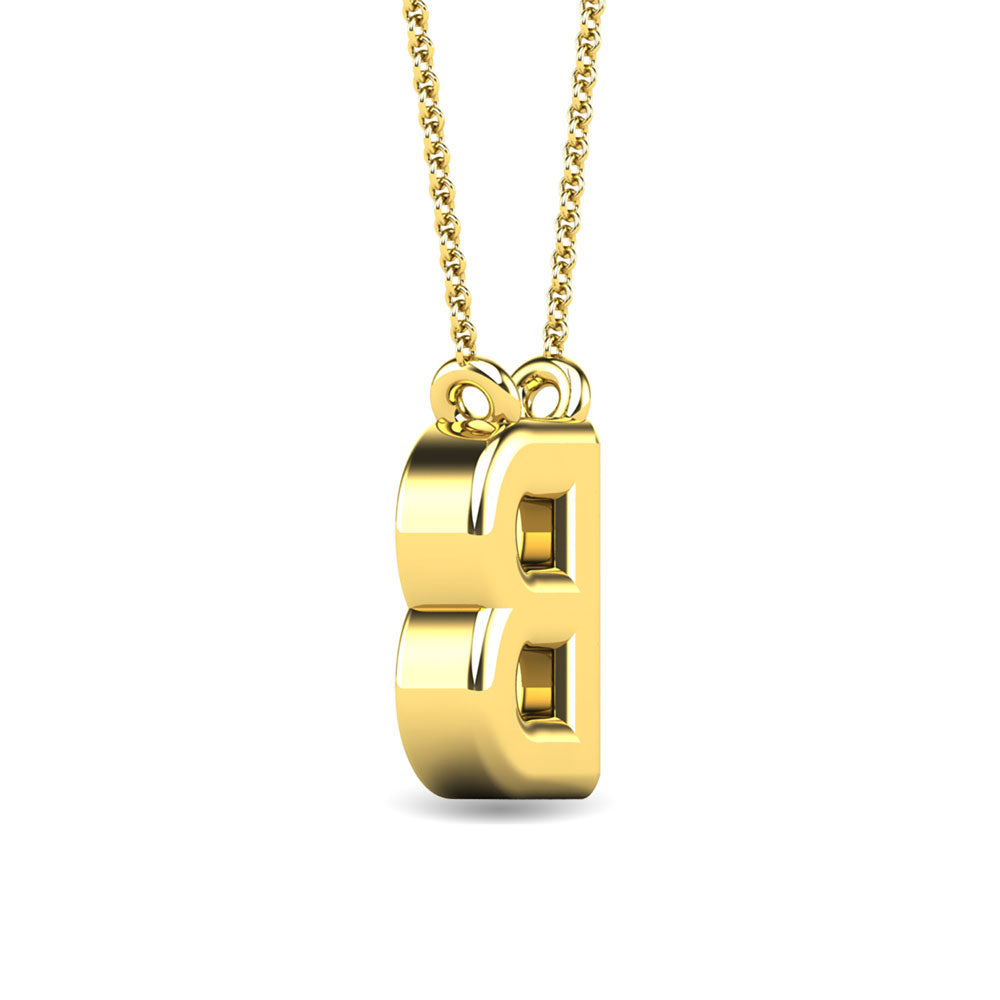 Diamond 1/20 Ct.Tw. Letter B Pendant in 10K Yellow Gold