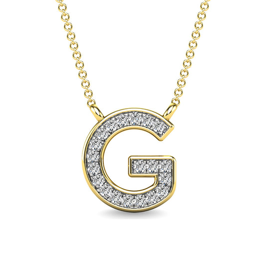 Diamond 1/20 Ct.Tw. Letter G Pendant in 10K Yellow Gold