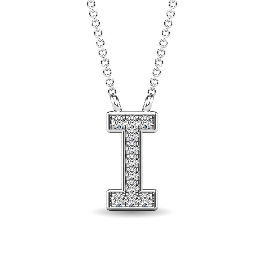 Diamond 1/20 Ct.Tw. Letter I Pendant in 10K White Gold