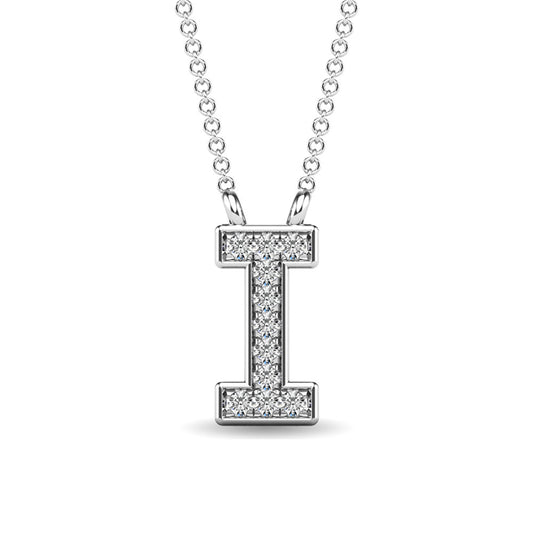 Diamond 1/20 Ct.Tw. Letter I Pendant in 10K White Gold