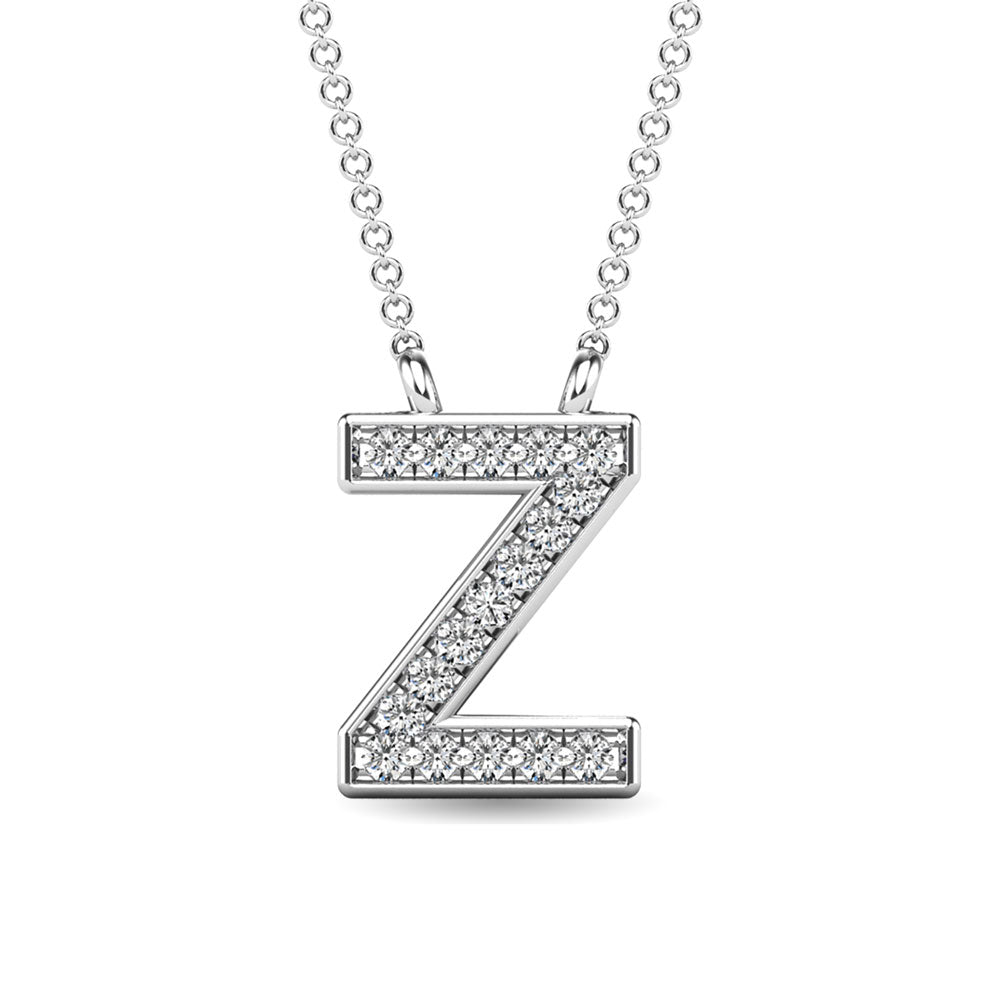 Diamond 1/20 Ct.Tw. Letter Z Pendant in 10K White Gold