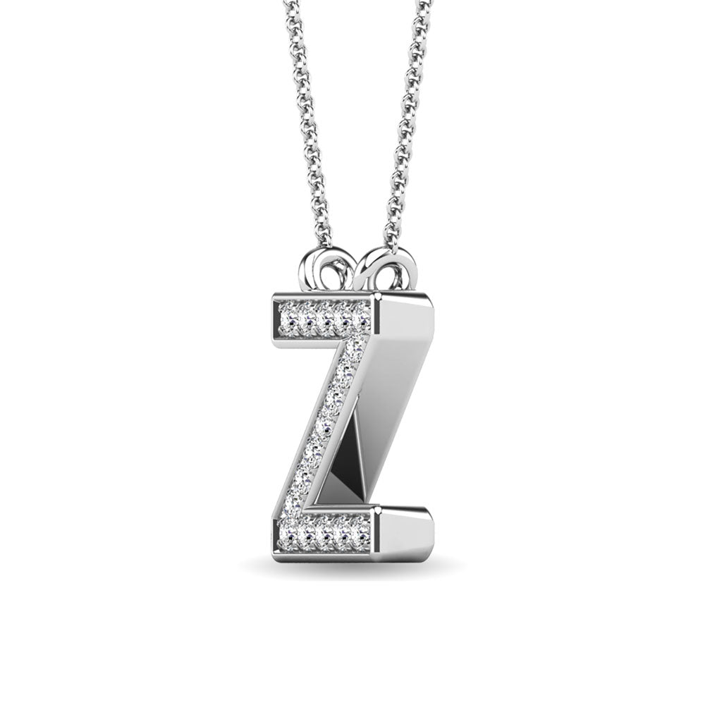 Diamond 1/20 Ct.Tw. Letter Z Pendant in 10K White Gold