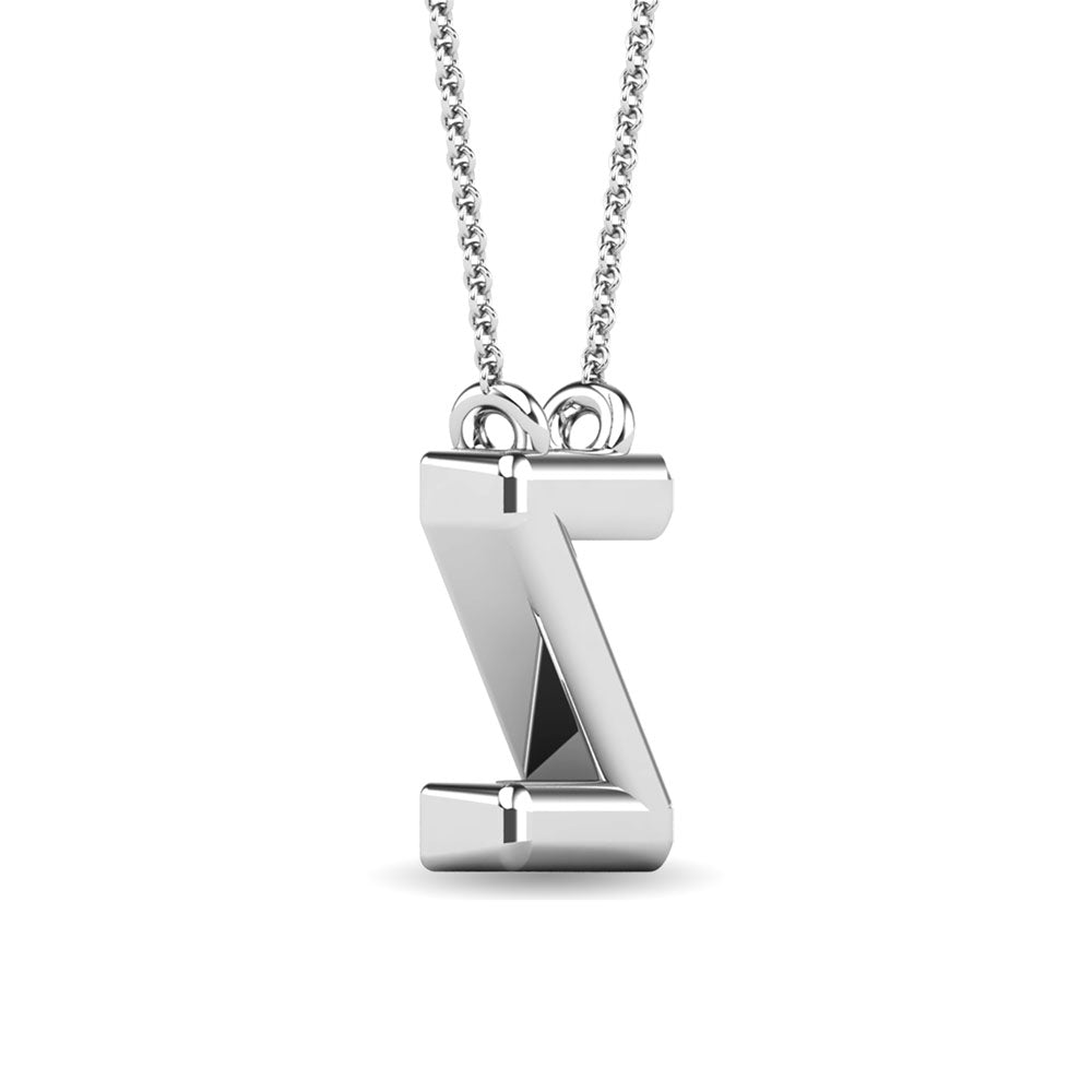 Diamond 1/20 Ct.Tw. Letter Z Pendant in 10K White Gold