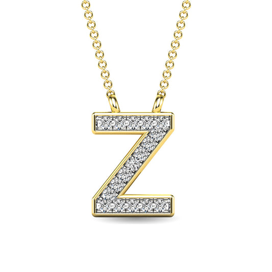 Diamond 1/20 Ct.Tw. Letter Z Pendant in 10K Yellow Gold