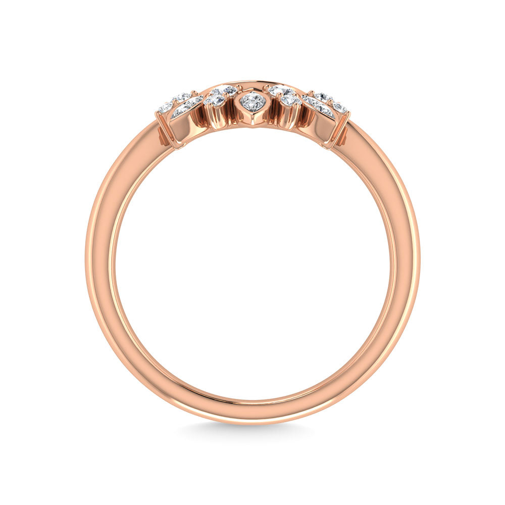 Diamond 1/8 Ct.Tw. Curve Band in 14K Rose Gold