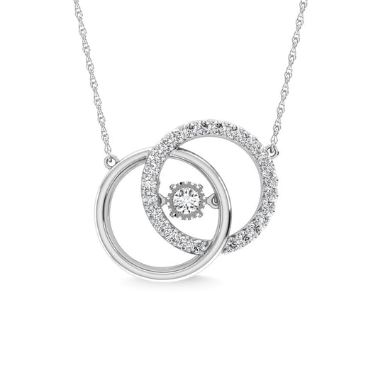 Diamond 1/4 Ct.Tw. Circle Pendant in 10K White Gold