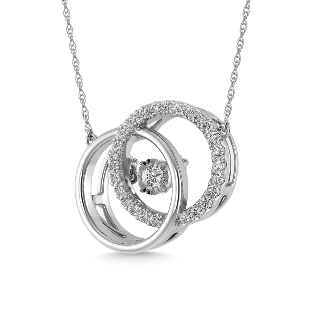 Diamond 1/4 Ct.Tw. Circle Pendant in 10K White Gold