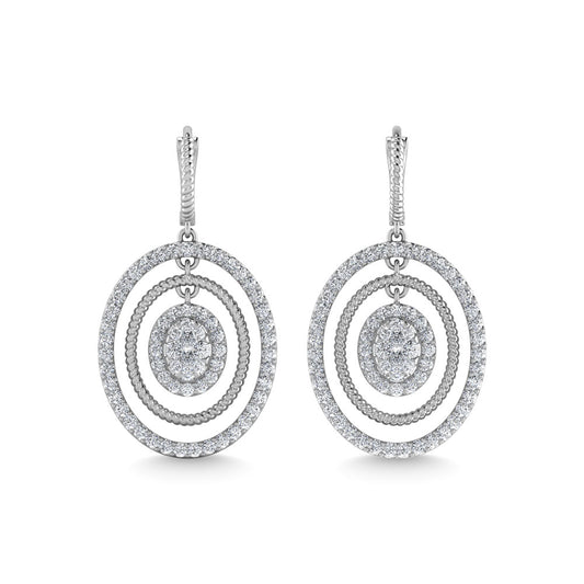 Diamond 1 1/2 Ct.Tw. Danglers Earrings in 10K White Gold