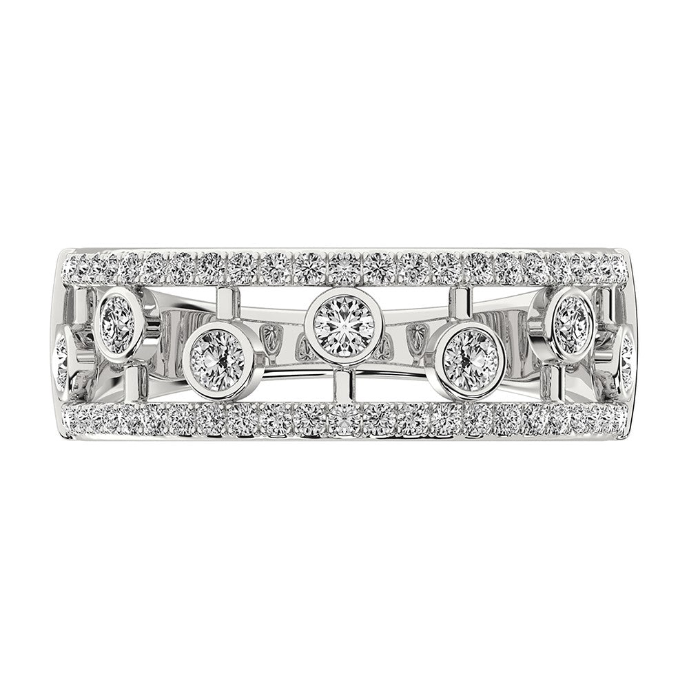 14K White Gold 1/2 Ct.Tw. Diamond Fashion Ring