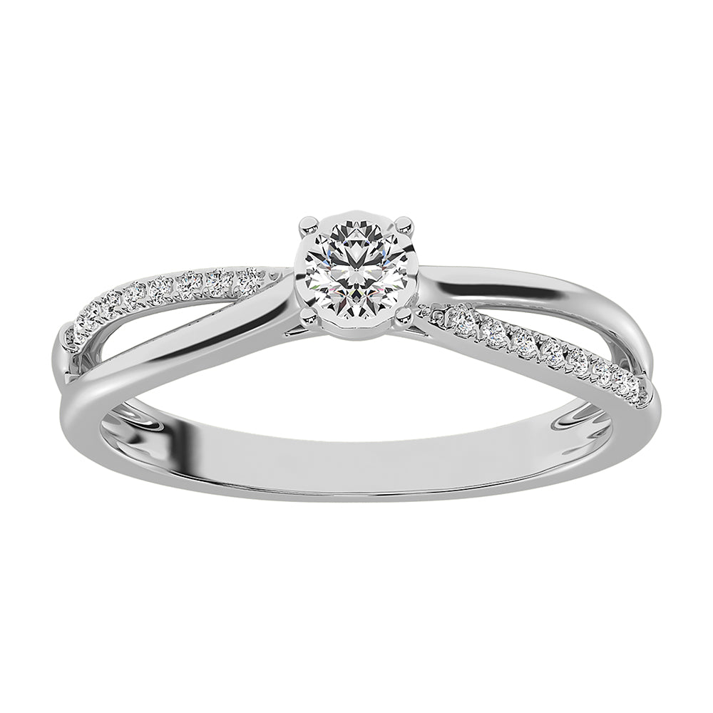 10K White Gold 1/5 Ct.Tw. Diamond Promise Ring